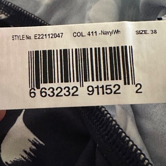 Profile by Gottex Light As A Feather Bandeau Strapless Swimdress Size 8 Navy - Picture 7 of 9